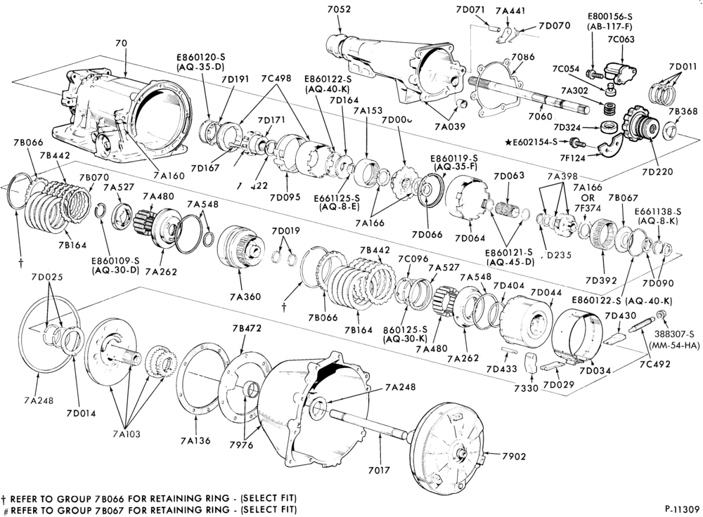 A70.1 - C3 TYPE - INTERNAL PARTS-INTERNAL PARTS- clutches, gear, shaft, rear support and related parts-MX