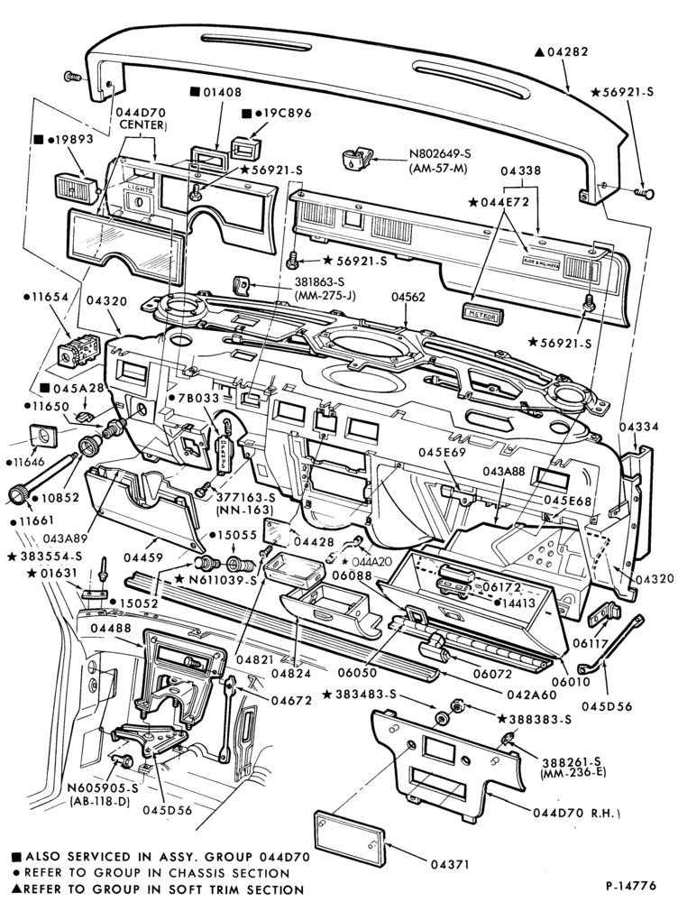 T75 - SHIFT MECHANISM-AT 540 - adapter, flywheel housing-B-C-F-L-LN-