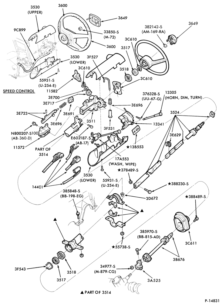 35 - AOT TYPE - EXTERNAL PARTS-EXTERNAL PARTS- steering column - floor shift - fixed wheel-F,J