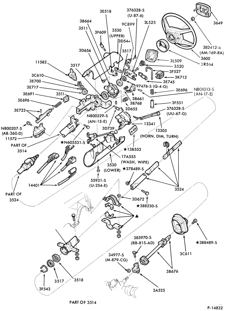 35 - STEERING-Steering column - A/T  - floor shift- tilt wheel