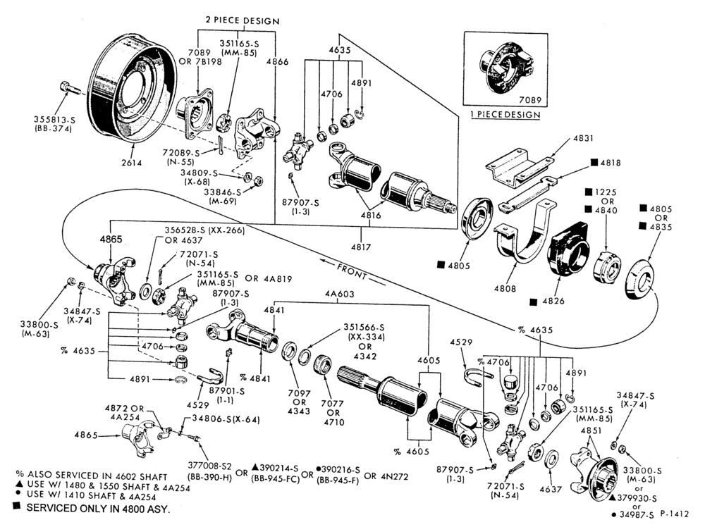 46 - DRIVELINE SUPPORT BRACKETS-Driveshaft & coupling shaft-F700/800 - Page A