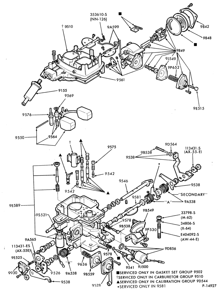 95 - 4 CYL. 1.6L (98 C.I.D.)-Carburetor - Weber 2/B