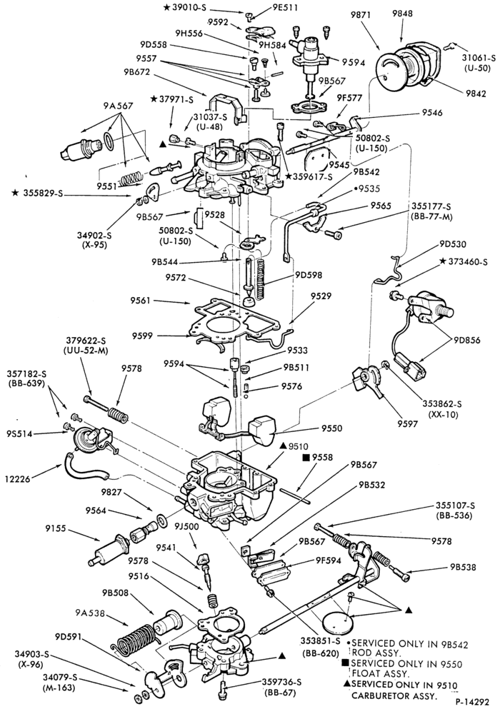 95 - 6 CYL. 3.3L (200 C.I.D.)-Carburetor - Holley 1/B