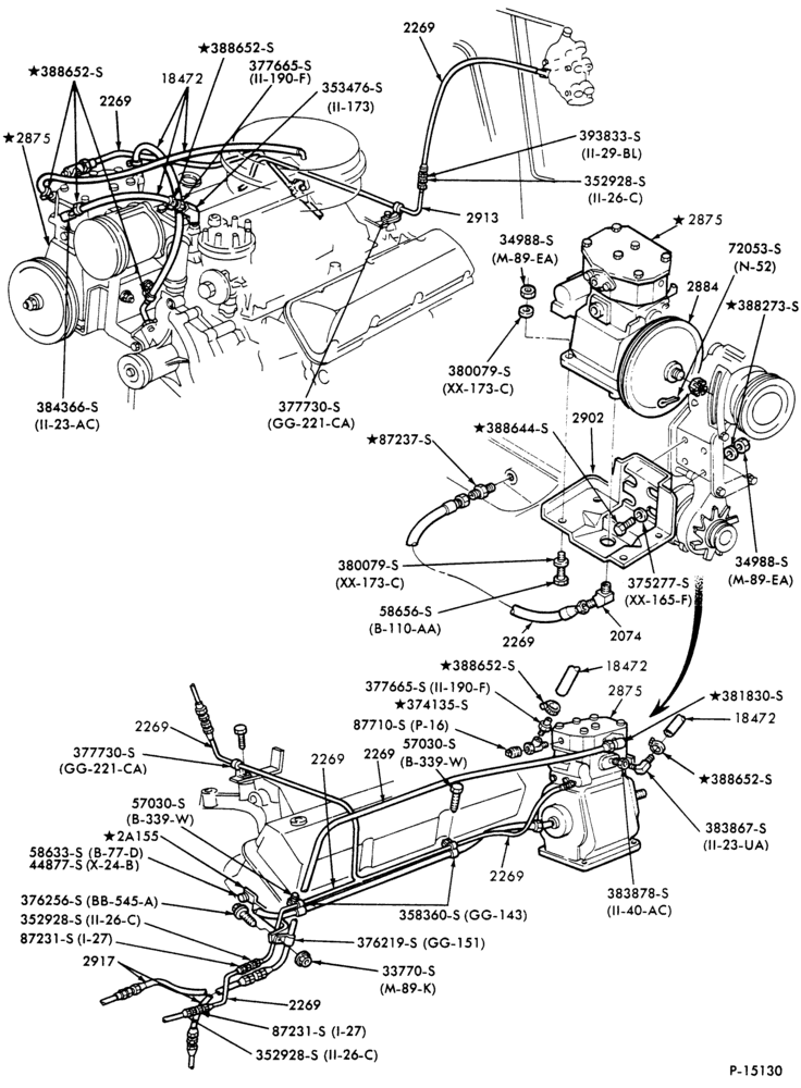 28 - BRAKE SYSTEMS-Air brake compressor-8 cyl. 370 and 429 Gas-F-FT600/800
