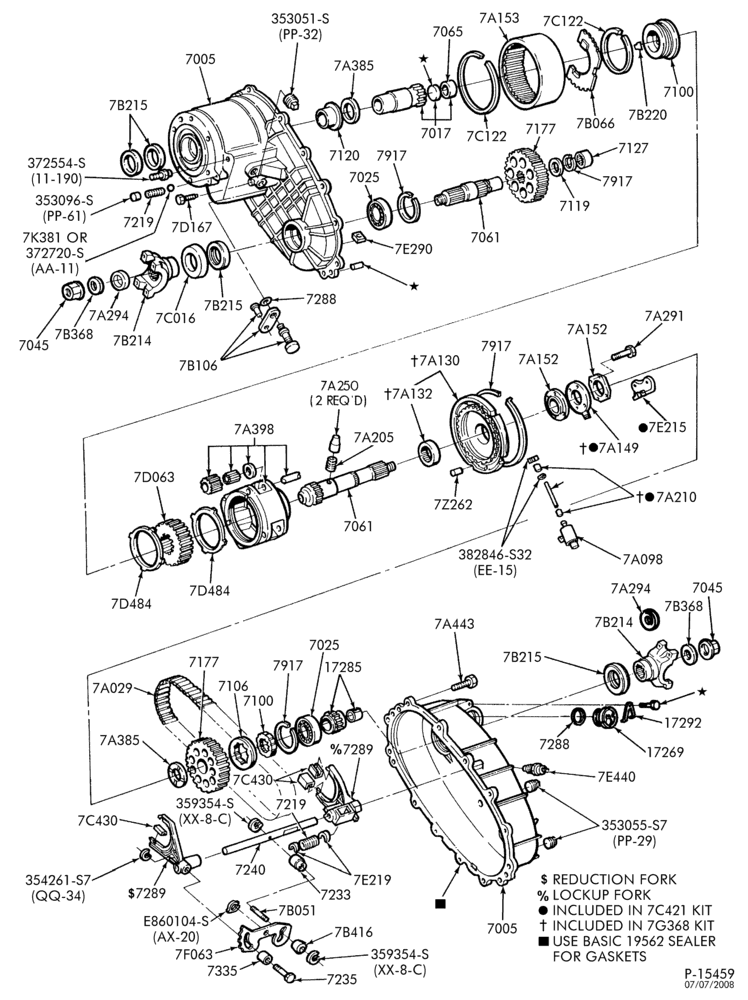 70 - C6 TYPE TRANSMISSION-(1980/86) - Part time - Part time - Warner-F350