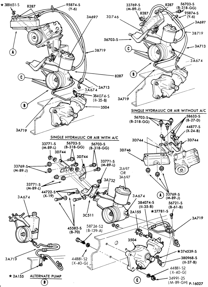 FRONT SUSPENSION AND STEERING-System - 8 cyl. 6.1L & 7.0L gas - with single hyd. or air brakes & with engine mtd. oil cooler-F-FT700/800
