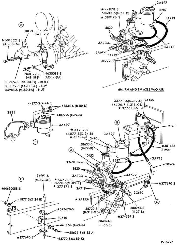 STEERING-(1980/87)-8 cyl. 501 (990) Detroit Diesel-F-FT600/900