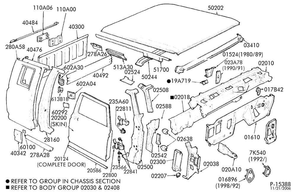 S/M - SHEET METAL-Sheet metal parts - upper body-F100/350(Super Cab)
