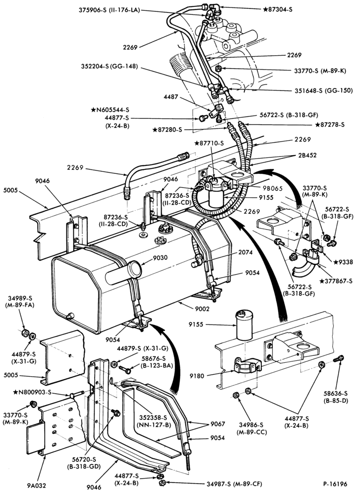 90 - DETROIT 990-Fuel system and related parts- w/18 gallon rectangular tank