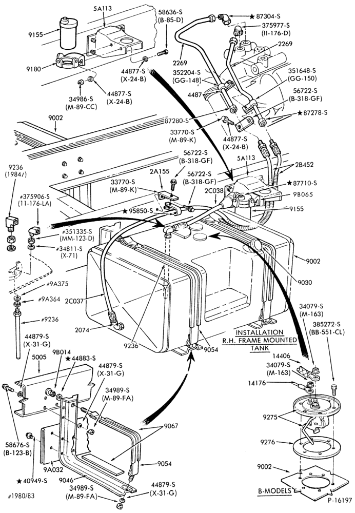 90 - DETROIT 990-Fuel system and related parts- w/30 and 50 gallon R.H. rectangular frame