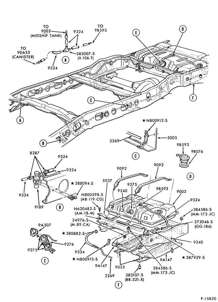 90 - 8 CYL. 5.0L (302 C.I.D.)-GAS-F100/350-w/steel aft axle tank