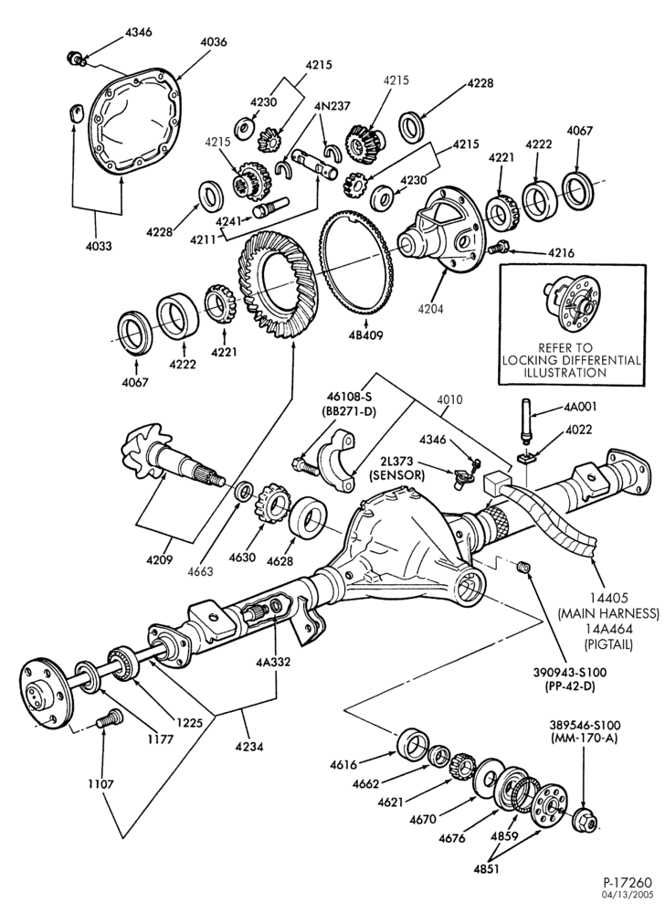 40 - REAR AXLE-REAR AXLE- Ford WAC, WGX - non-locking-B