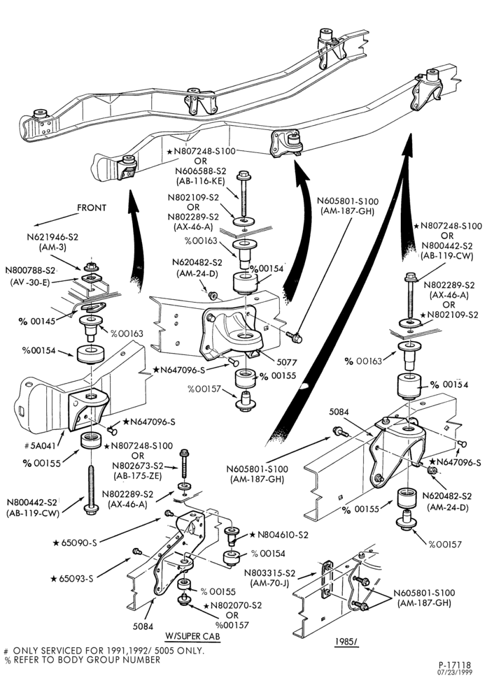 FRAME-FRAME- body to frame mounts-R