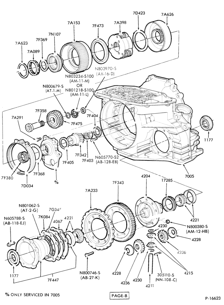 A70.7 - ATX TYPE - INTERNAL PARTS-INTERNAL PARTS - clutches, gears, shafts, extension and related parts- Page B-B,MB,E,ME,W