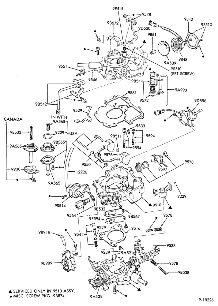 95 - 4 CYL. 2.3L (140 C.I.D.) HSC-Carburetor