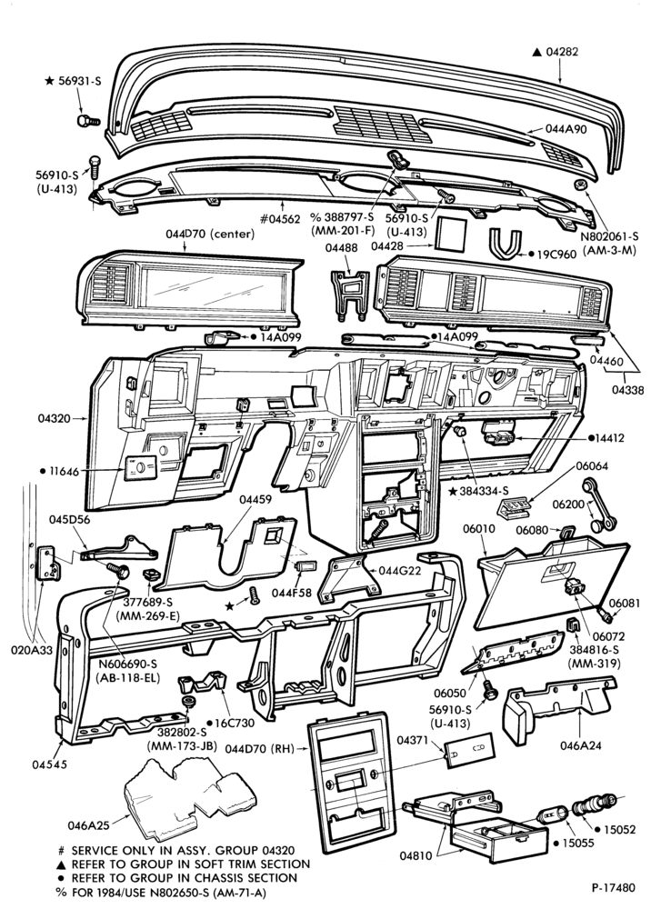 042 - BODY FRONT-Instrument panel