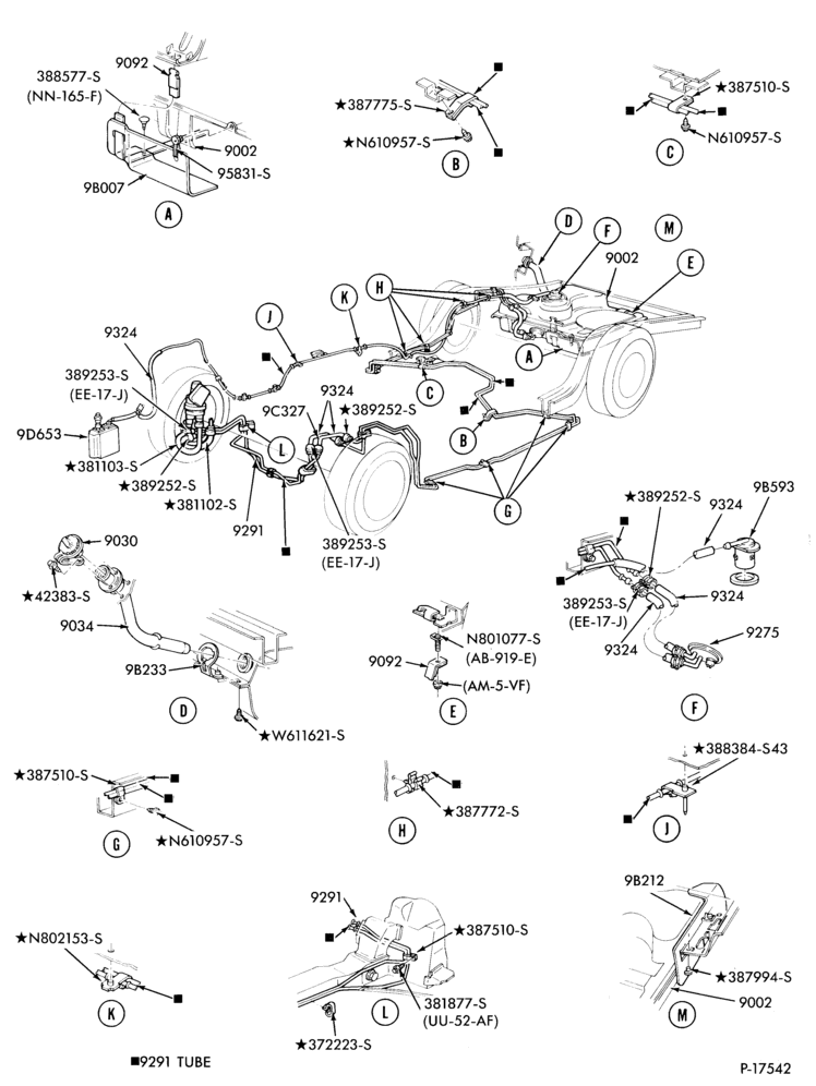 90 - 4 CYL. 2.3L (140 C.I.D.)-Body Type 74- w/fuel return