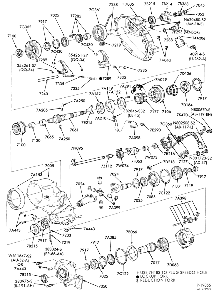 A70 - TRANSFER CASE (FOUR WHEEL DRIVE)-Part time - Warner - electric shift - 4x4 - Warner 1350-B