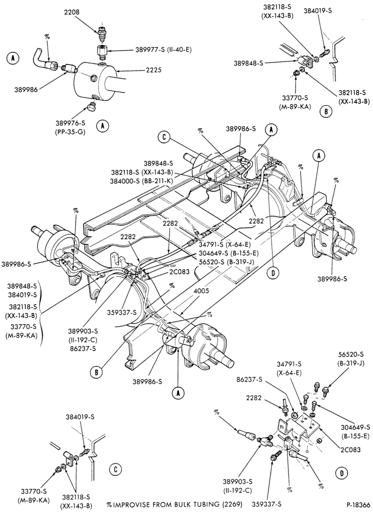 20.2 - BRAKE SYSTEMS-(1984/) - rear axle tubing - tandem axle-FT800/900