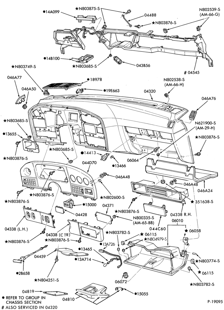 042 - INSTRUMENT PANEL AND FLOOR-Instrument panel - Taurus