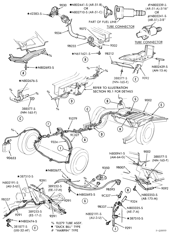 90 - 4 CYL. 2.3L (140 C.I.D.)-TC (TURBO)-Fuel system