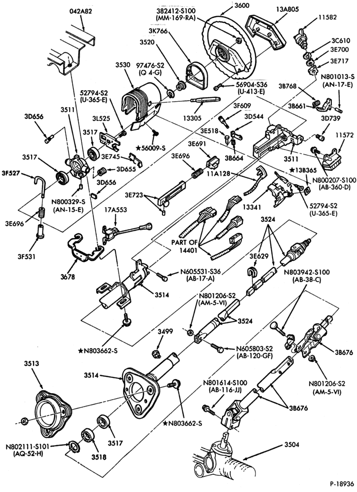 35 - STEERING-Steering column - floor shift - tilt wheel-A