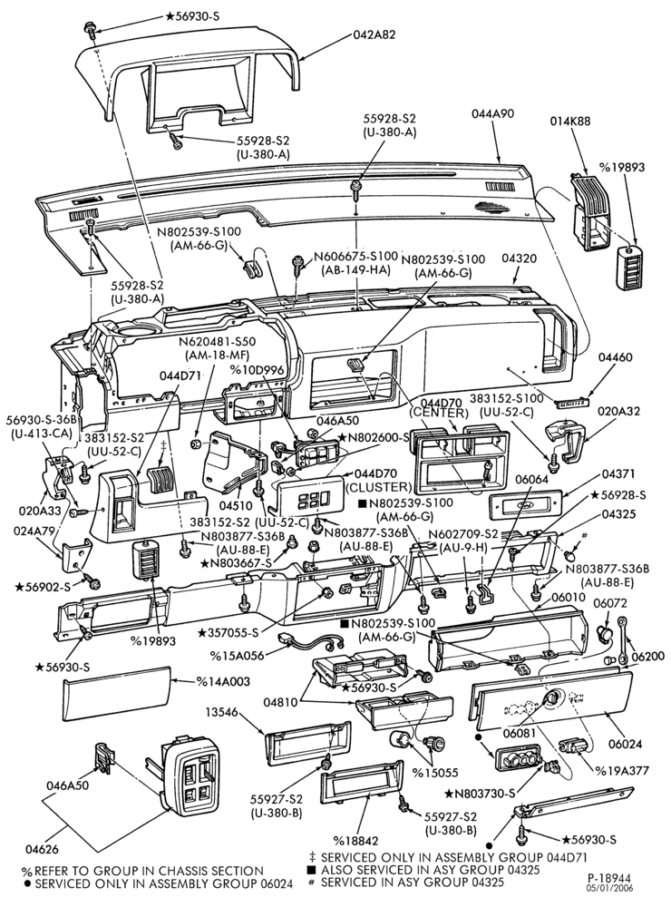 030 - INSTRUMENT PANEL-Instrument panel and pad-A