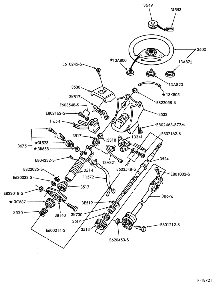 35 - C3 TYPE - EXTERNAL PARTS-EXTERNAL PARTS- steering column - floor shift - tilt wheel-MX