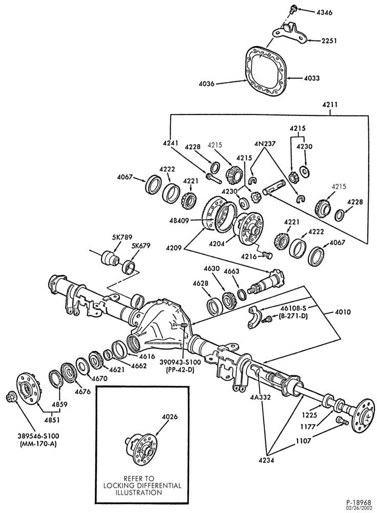 40 - REAR AXLE-REAR AXLE- Ford WFJ, WAA - locking & non-locking-A
