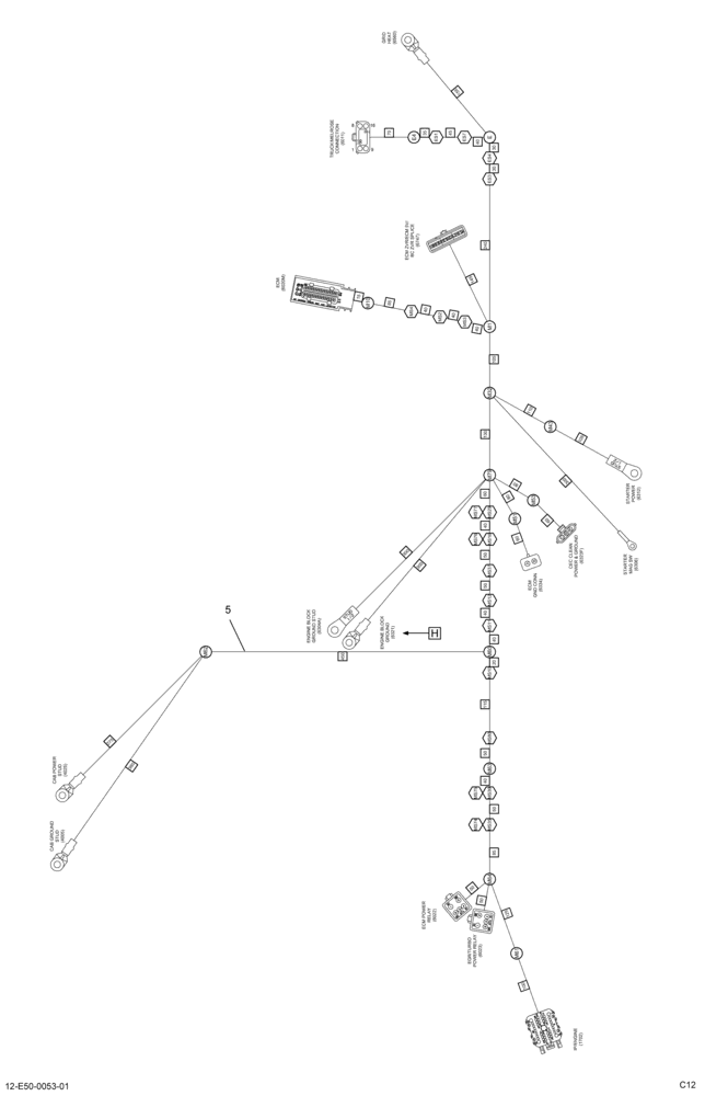 BASE ENGINE WIRING; (ABR#1),FOR CAT ENGINE