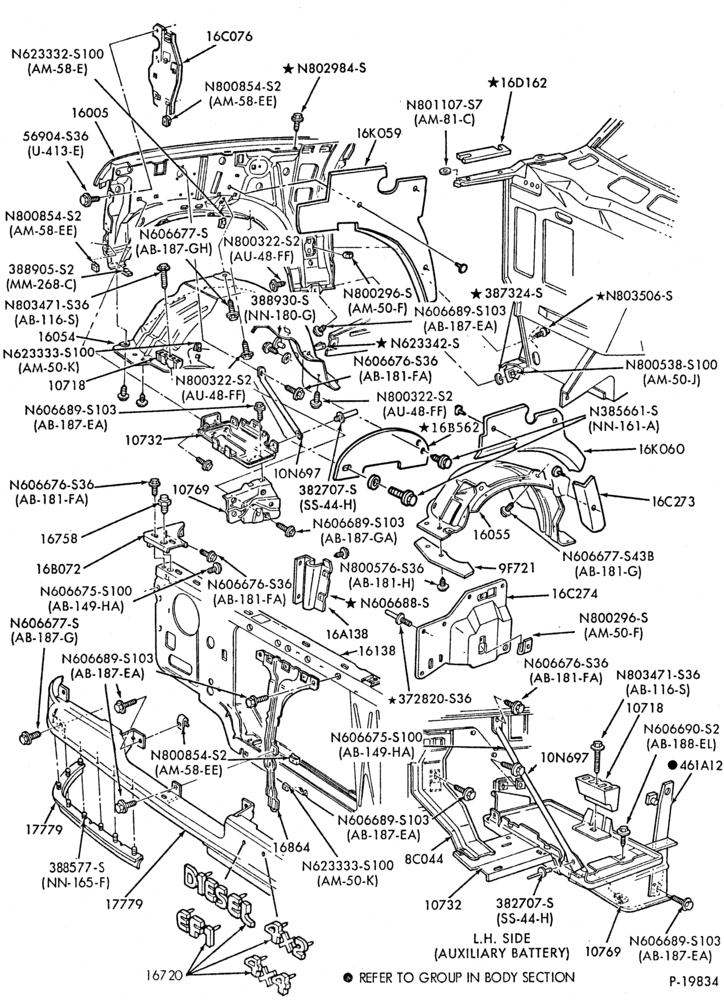 BATTERY CARRIERS AND WIRING-BATTERY CARRIERS AND WIRING-6 & 8 cyl. - F150/350,F(Super