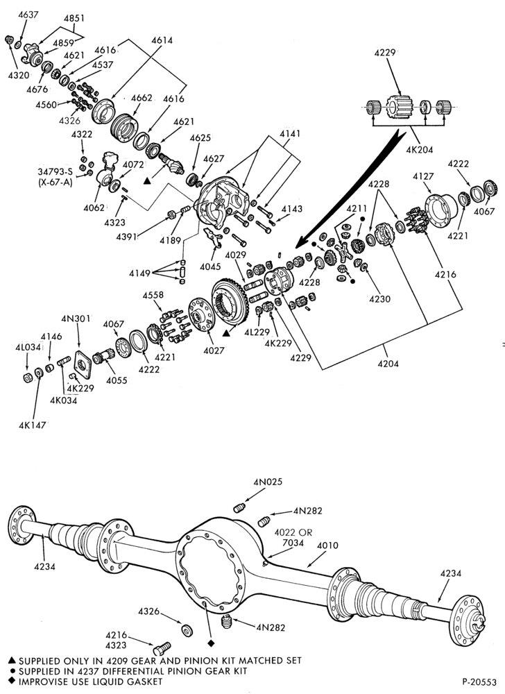 40 - REAR AXLE - TWO SPEED - ROCKWELL (TIMKEN)-Double reduction - RS23240-F600/900