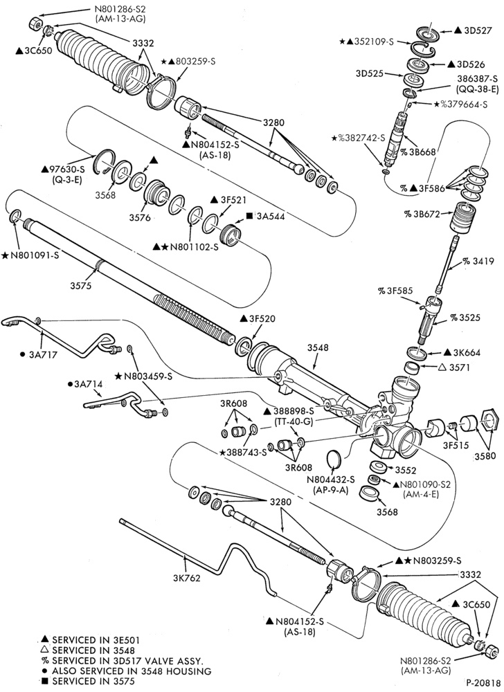 35.1 - STEERING-Power steering system - Steering linkage