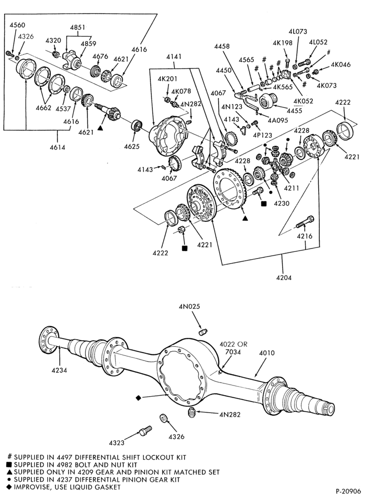 40 - REAR AXLE - SINGLE SPEED - ROCKWELL (TIMKEN)-Single reduction - RS23180 (locking)-F600/900