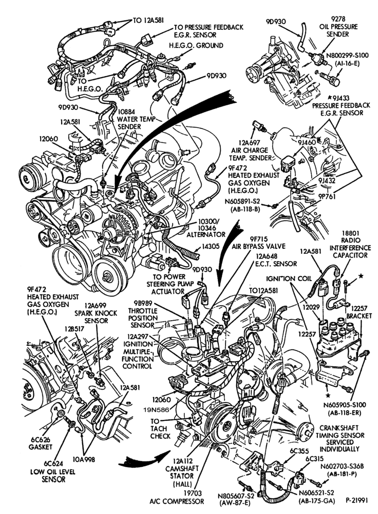 94.8 - 6 CYL. 3.8L (230 C.I.D.) - S/C-Electronic engine control (E.E.C.) - E.F.I.- Page B