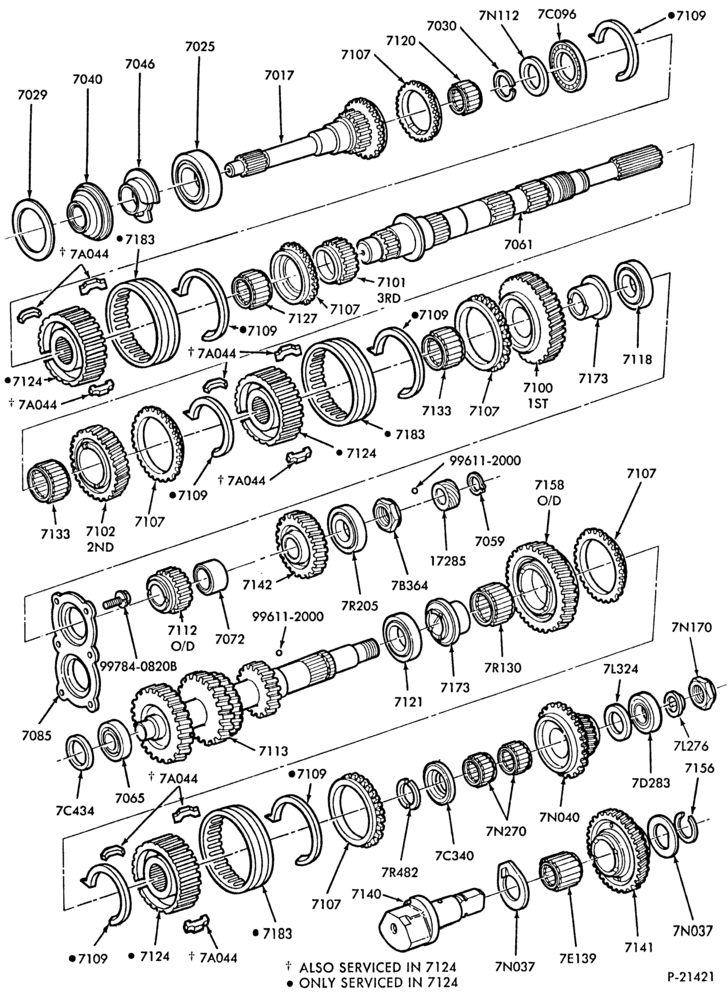 70.5 - INTERNAL PARTS-(1988/)- gear train-A