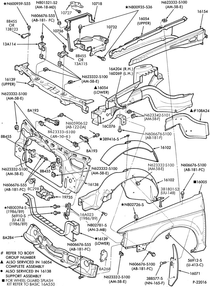 160 - FENDERS AND HOODS-Fender & apron sheet metal-SHO