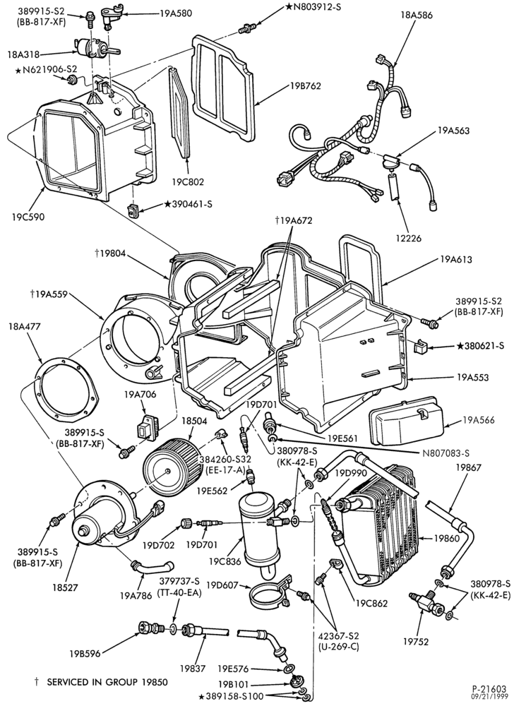 195 - AIR CONDITIONING-Evaporator parts - integral-U150