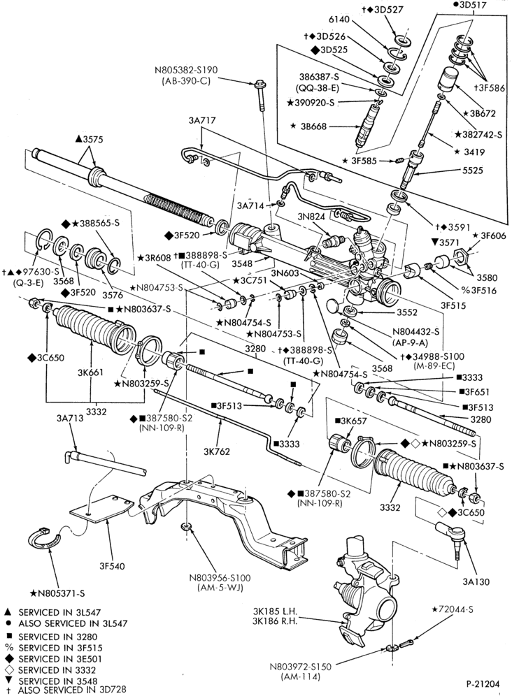 35.1 - STEERING-Power steering system - Steering linkage