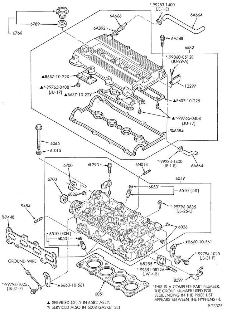 60.1H - 4 CYL. 1.8L-Valve covers & related parts