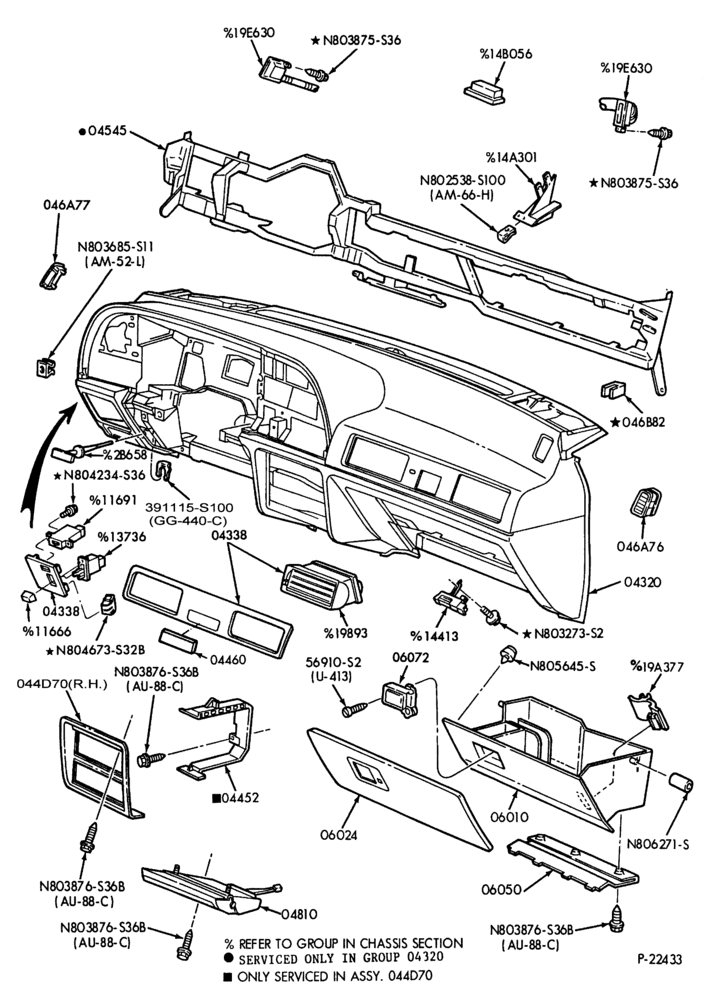 042 - INSTRUMENT PANEL AND FLOOR-Instrument panel - Page B