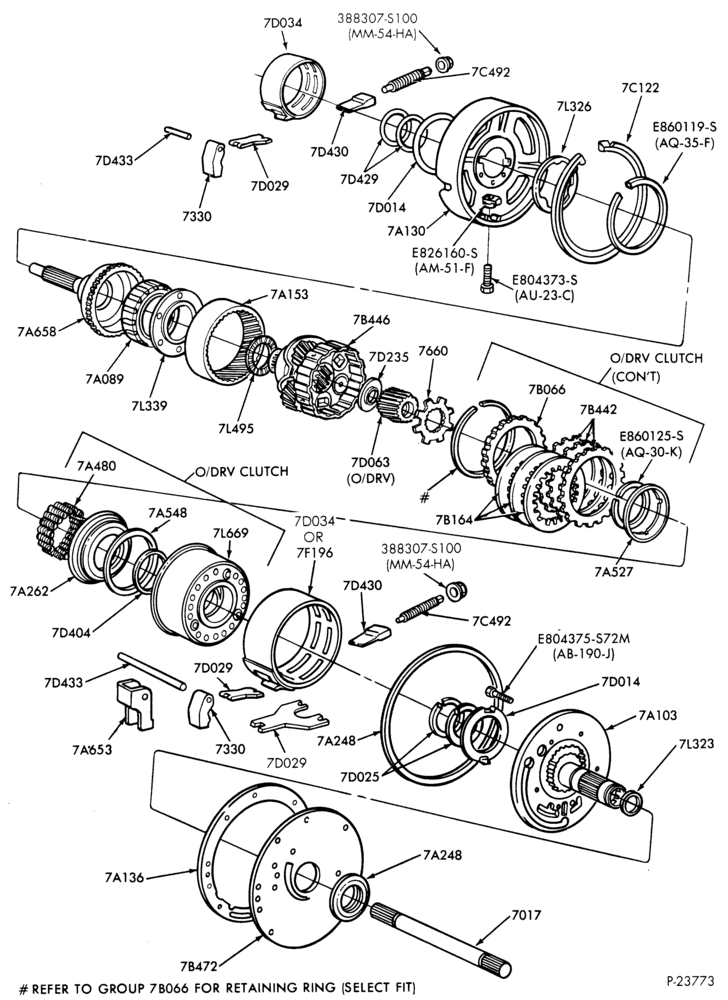 AUTOMATIC TRANSMISSION-INTERNAL PARTS - Clutches, gears, shafts, governor - Page B-A