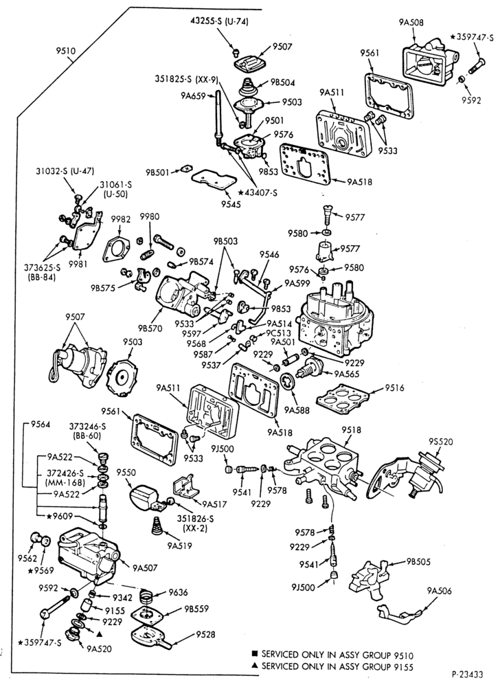 95 - 8 CYL. 6.1L, 7.0L GAS - EXC. M.F.I.-Carburetor - 4180 - (Holley 4/B)