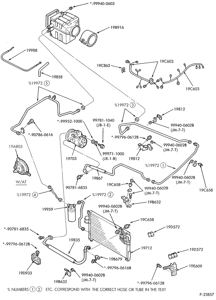 AIR CONDITIONER-Condenser & dehydrator - 4 cyl. 1.3L - w/P/S