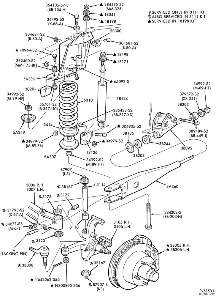 FRONT SUSPENSION-(1988/) - Page B-E250/350