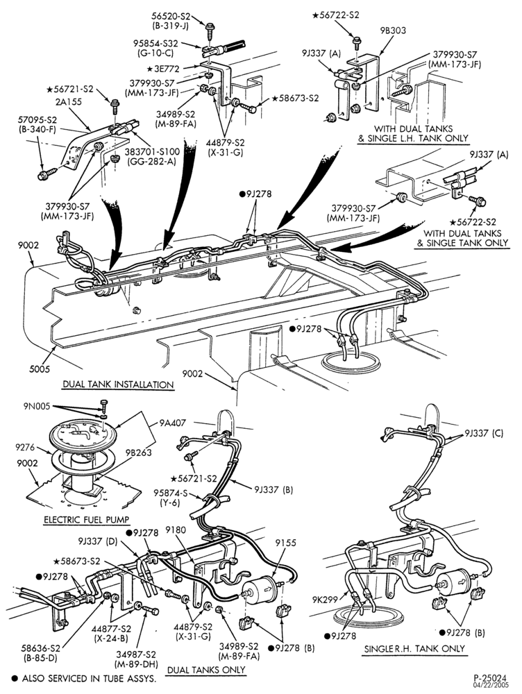90 - FUEL SYSTEM AND CALIBRATION-Fuel lines - dual tanks