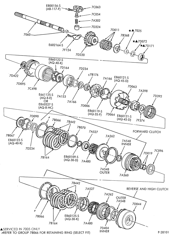AUTOMATIC TRANSMISSION-INTERNAL PARTS - Clutches - w/snap type shell - Page A-A