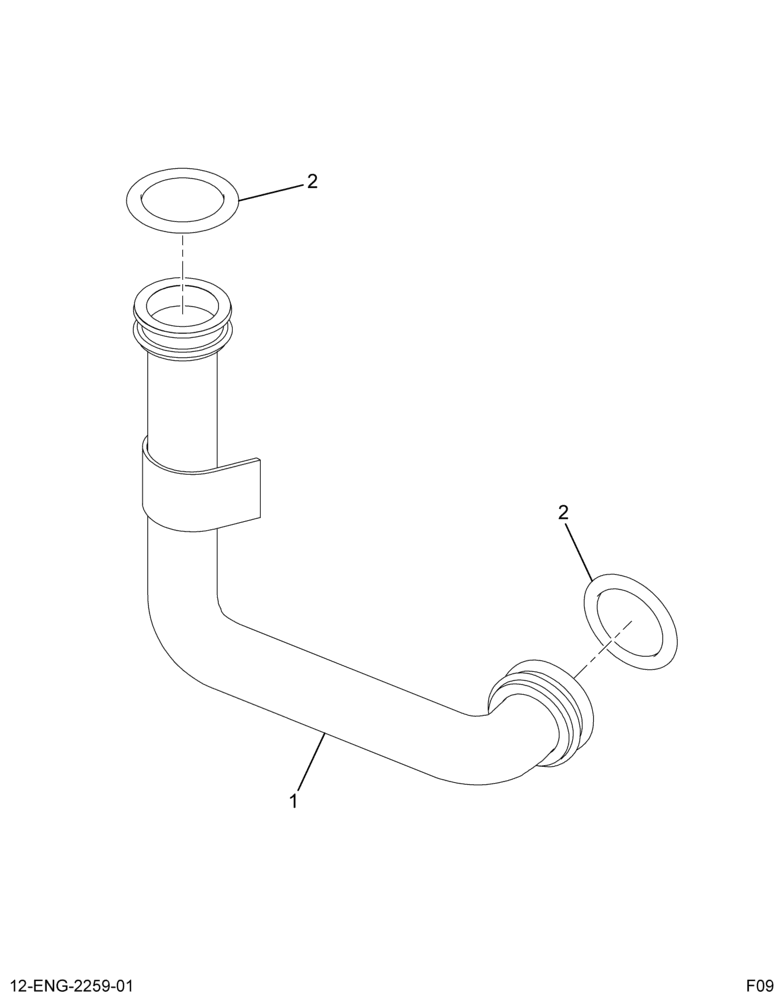 ......KIT TURBO OIL DRAIN TUBE ASM (6C3Z-9T515-A)