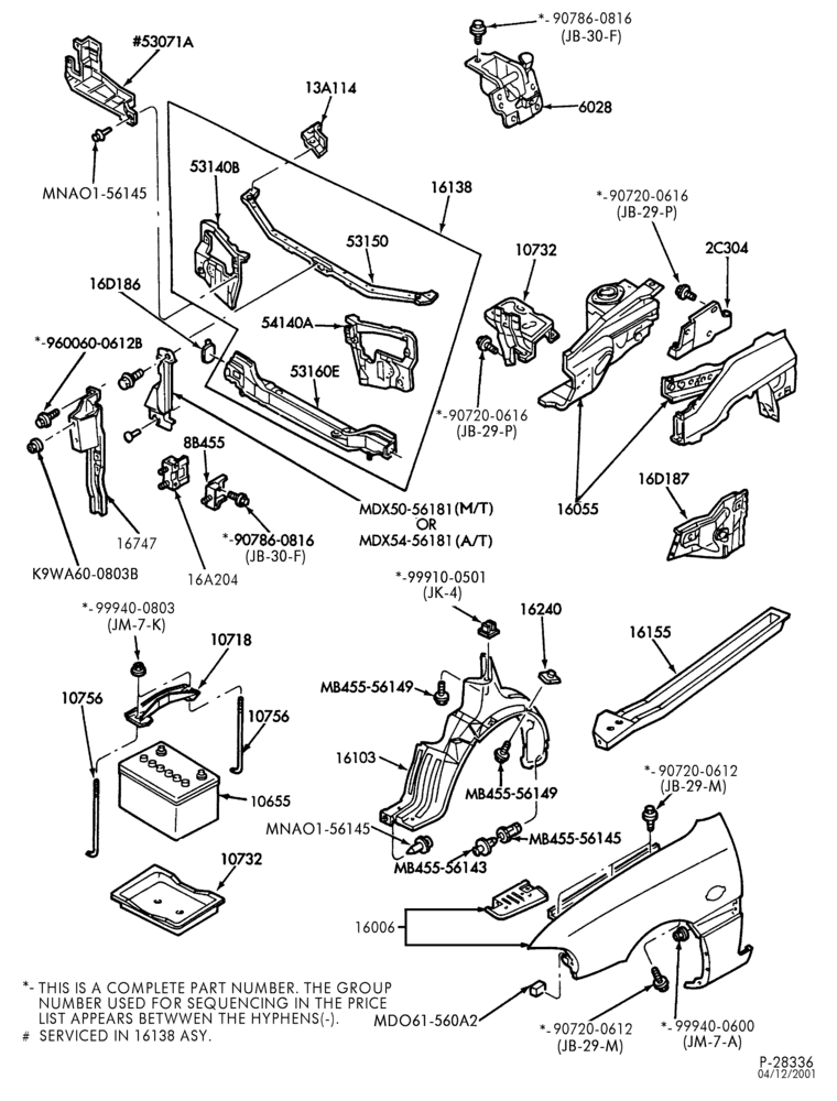 160 - FENDERS AND HOODS-Fender and apron sheet metal