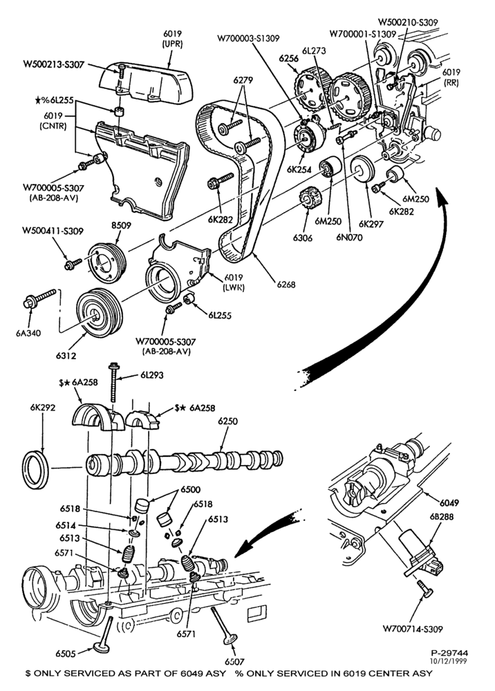 60.1L - 4 CYL. 2.0L-Camshaft and related parts